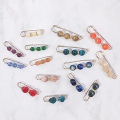 歐美裝飾胸針金屬串珠收腰大別針珍珠腰圍改小飾品衣飾毛衣配飾女