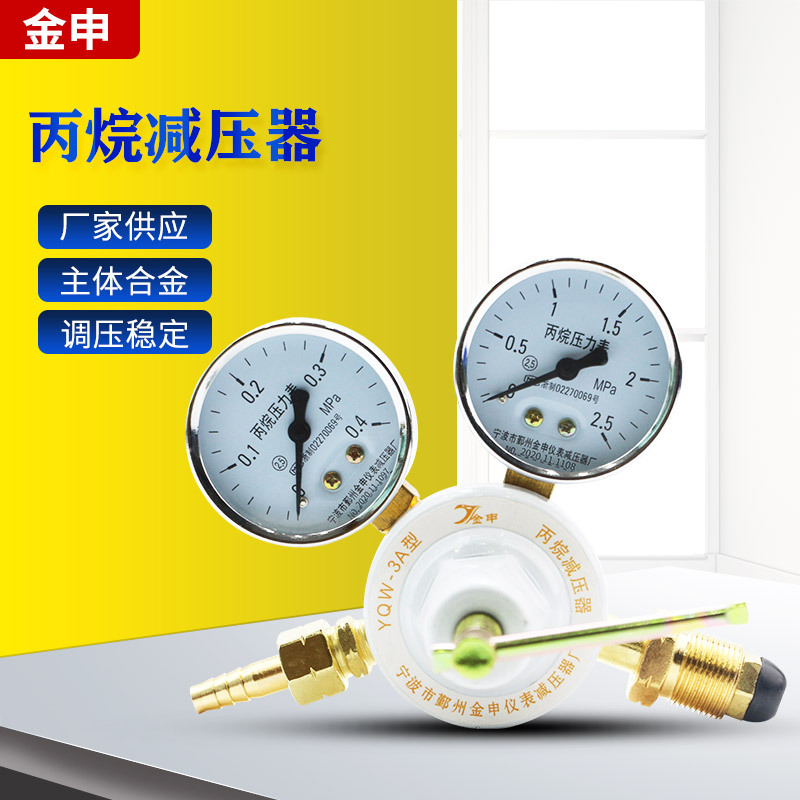 新款 丙烷减压器 YQW-3A丙烷表 气体减压表 液化气表防震减压器