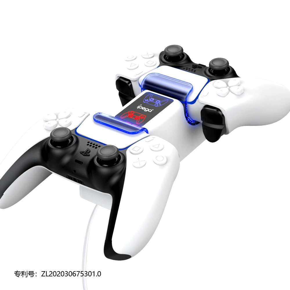 Подставка с подсветкой для геймпада PS5 - светящийся блок, базовая док-станция для беспроводного геймпада PS5, двухместная зарядная станция для двух геймпадов