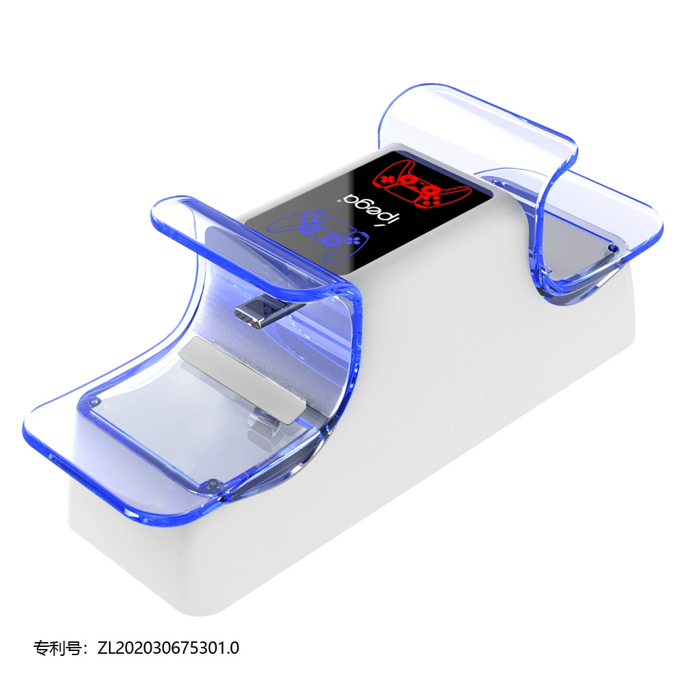 Подставка с подсветкой для геймпада PS5 - светящийся блок, базовая док-станция для беспроводного геймпада PS5, двухместная зарядная станция для двух геймпадов