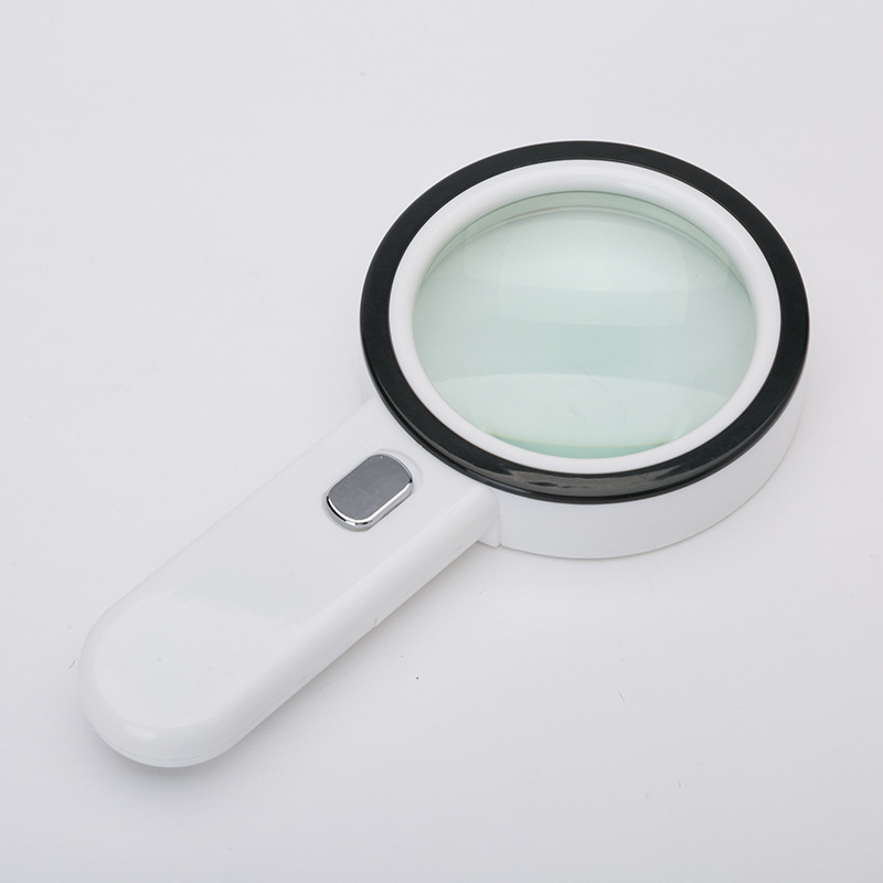 30倍率双层高清强化亚克力镜片带LED放大镜老人古玩鉴定收藏阅读