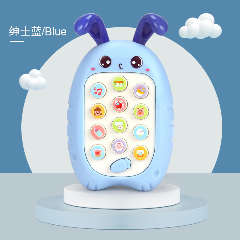 Bebé música para niños simulación de teléfono móvil cerebro-movimiento bebé puede morder juguetes para bebés 0-1-6 meses o más 2