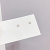 Silver needle, fashionable earrings, set, silver 925 sample, Korean style