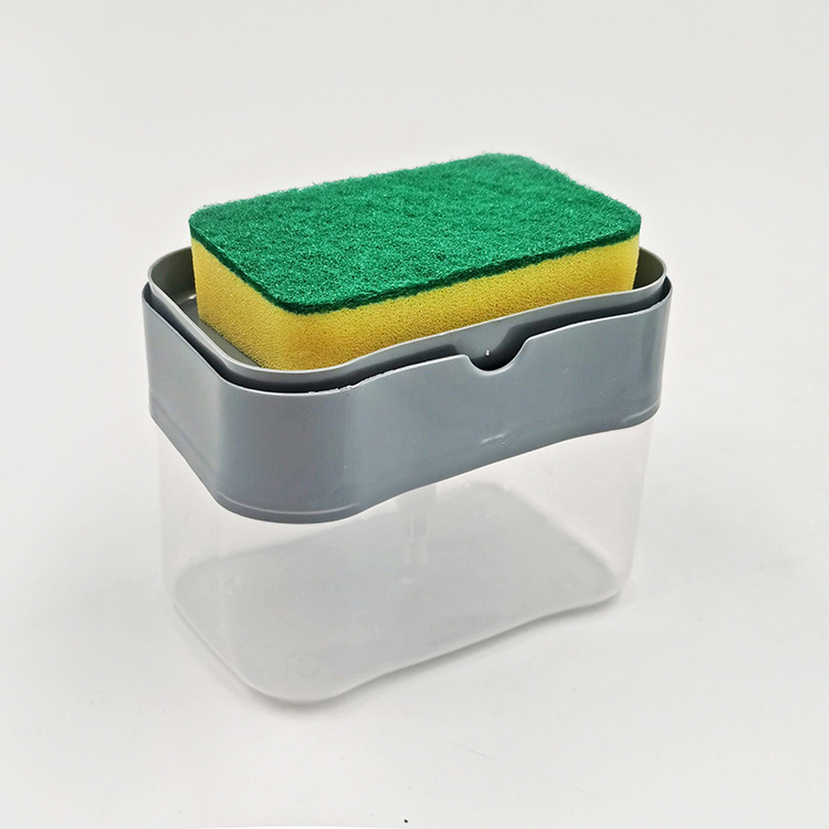 厨房刷洗洁精液盒自动加液器按压式自动出液盒百洁布洗碗刷皂液盒