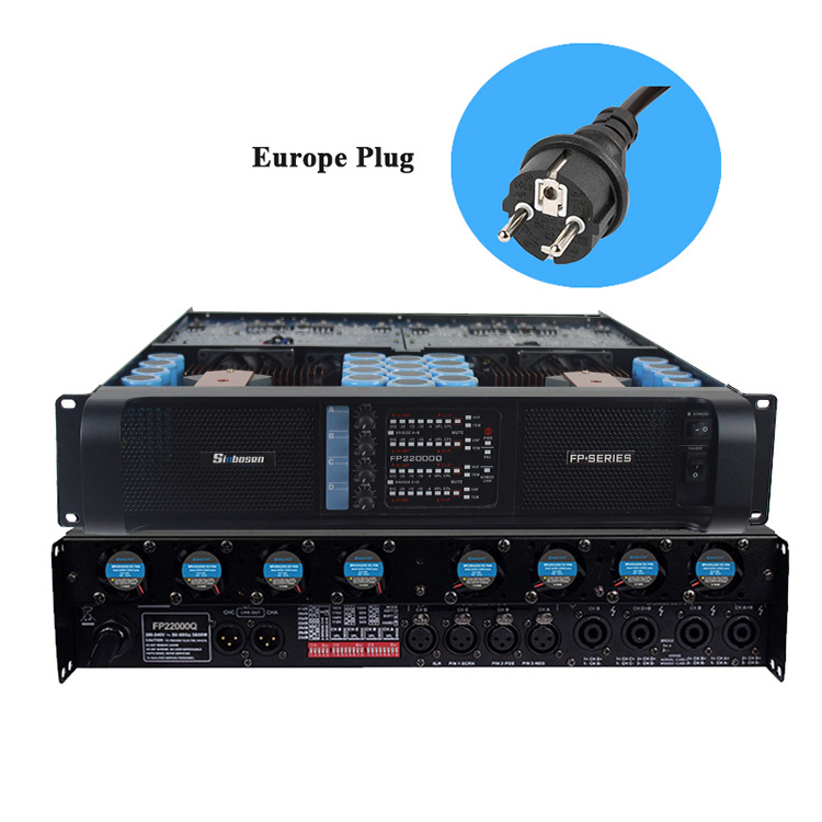 Barra de rendimiento de boda de audio de matriz lineal de cuatro canales fuente de alimentación del interruptor del subwoofer amplificador de potencia trasera pura de alta potencia