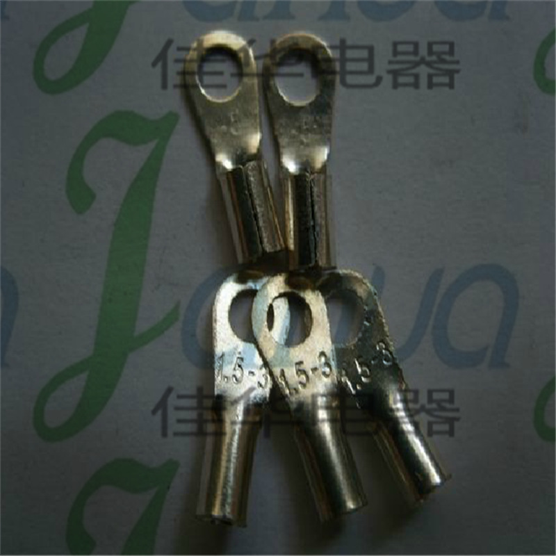 OT1.5-3 裸端头 冷压接线端子 圆形铜鼻子 紫铜