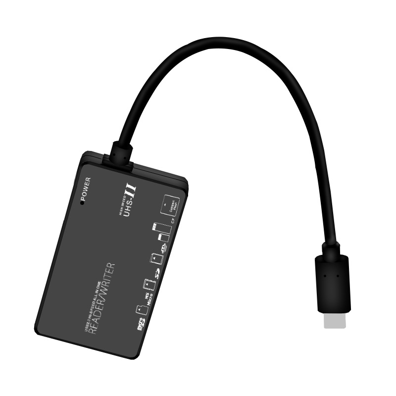 Ventas de la fábrica modelo privado lector de tarjetas USB2.0 HDHC teléfono móvil tarjeta de memoria de alta velocidad caja de contraseña seis en uno lector de tarjetas CF