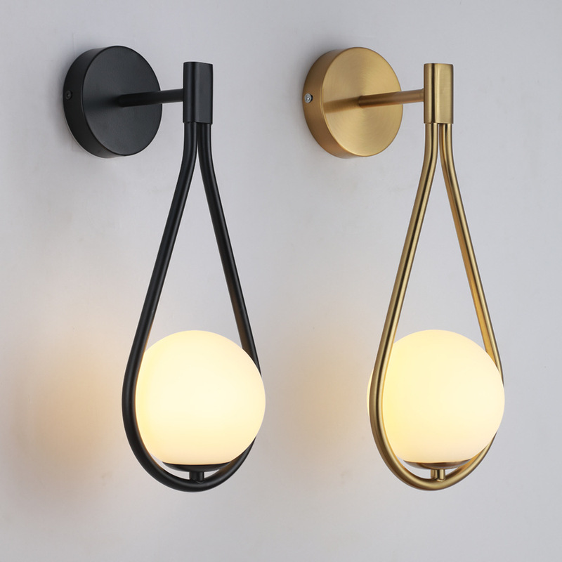 Scandinavian Led Wall Lamp Post-Modern Minimalist Glass Living Room Aisle Corridor Balcony Creative Staircase Bedroom Bedside Lamp Scandinavian Led Wall Lamp Post-Modern Minimalist Glass Living Room Aisle Corridor Balcony Creative Staircase Bedroom Bedside Lamp