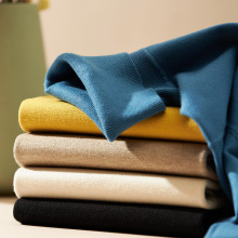 高领打底衫2020秋冬男士套头毛衣糖果色休闲宽松针织毛衫包芯纱