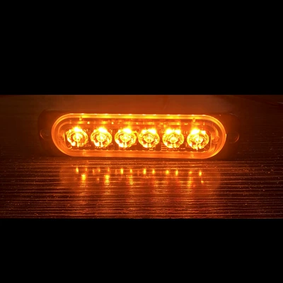 Other Automotive Exterior Supplies row 6LED truck warning - pure-yellow-6led-12-24vabs-bright