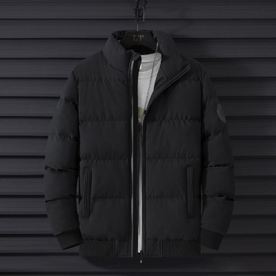 2024 nueva chaqueta acolchada de algodón de cuello alto de invierno para hombres, ropa de trabajo cálida de gran tamaño gruesa, chaqueta acolchada de algodón, ropa ligera de algodón