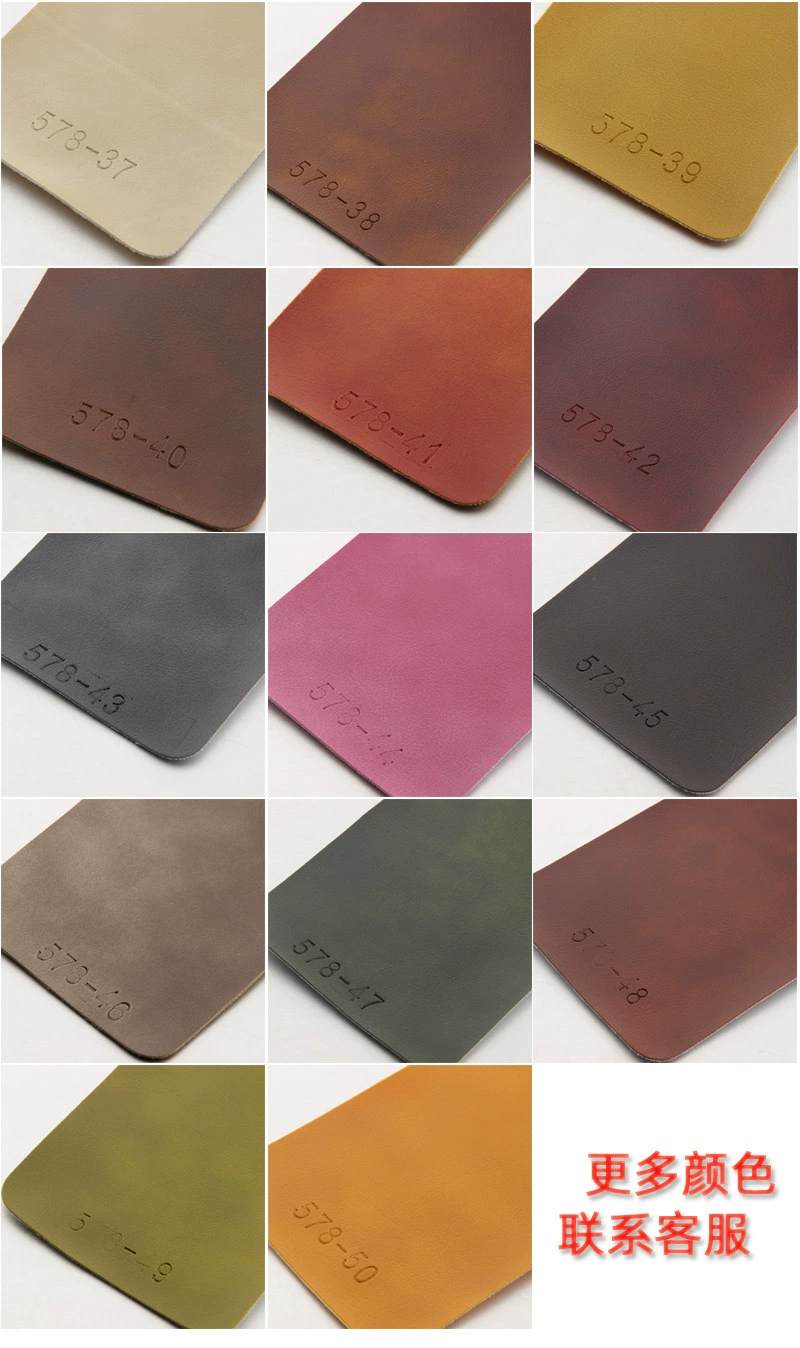 Simulation oil wax leather decorative leather Sauda leather material PU leather fabric shiny noodles imitation leather hard bag artificial leather leather