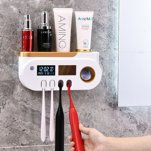 Factory direct supply of new smart disinfection toothbrush holder, ultraviolet disinfection storage box, sterilization and disinfection device wholesale