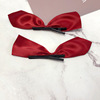 Red hairgrip with bow, brand hairpins, hair accessory, hairpin, internet celebrity
