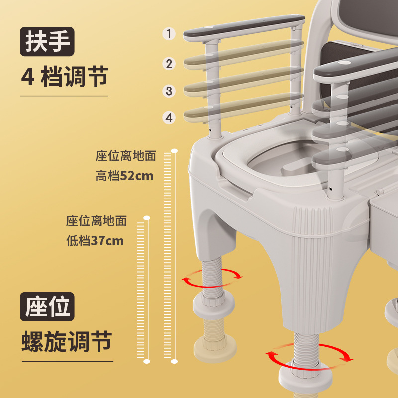 Inodoro de ancianos inodoro portátil mujeres embarazadas inodoro confinamiento hogar interior adulto portátil en cuclillas taburete en cuclillas inodoro