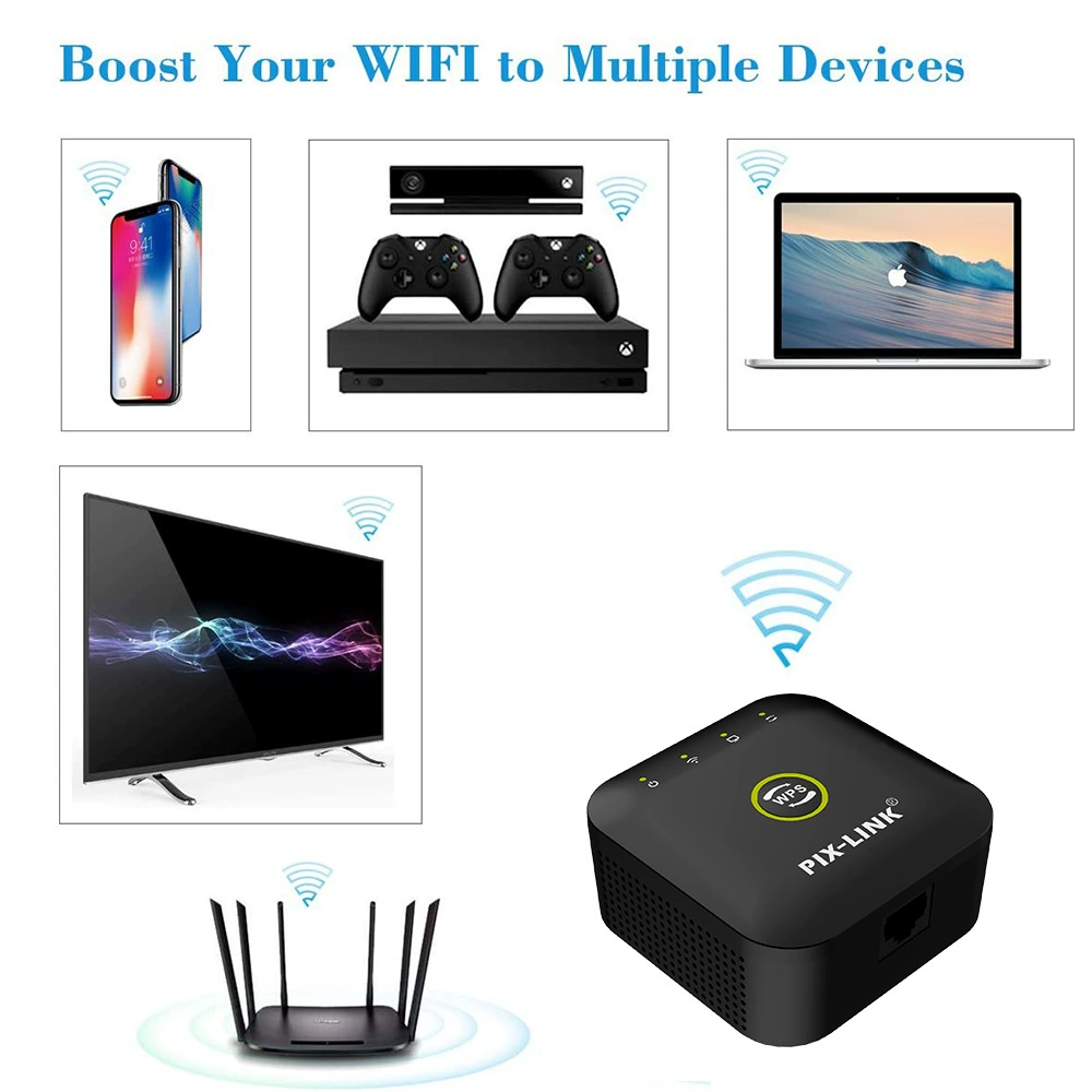 WB23 Беспроводной WiFi усилитель сигнала 300М, повторитель Wi-Fi, удлинитель усилителя, усилитель
