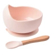 Bowl+wooden handle spoon y4