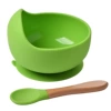 Bowl+wooden handle spoon y7