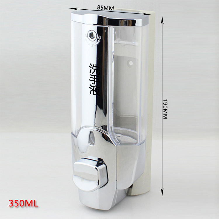 Montado en la pared de una sola cabeza manual dispensador de jabón desinfectante limpiador facial detergente esterilizador dos en uno dispensador de jabón caja