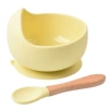 Bowl+wooden handle spoon y11