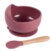 Bowl+wooden handle spoon y16