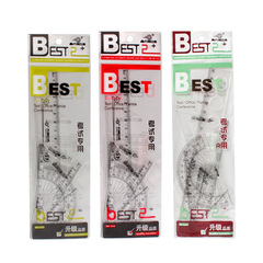 Multistyle 20cm Ruler Set for Primary School Students, Simple Cartoon Style Creative Plastic Bag Packaging, Stationery Set of Four Items