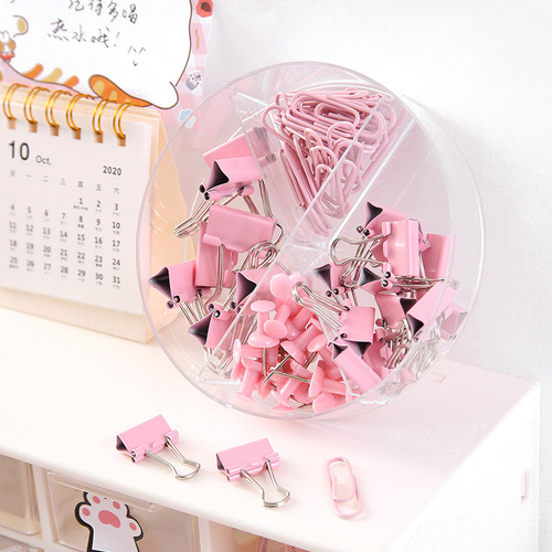 Multifunctional binder clip combination set office nail clip dovetail clip student color test paper folder