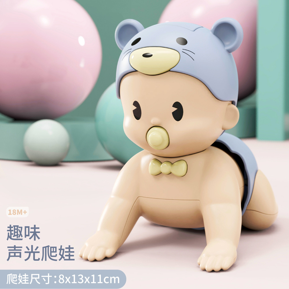 Bebé eléctrico gateando muñeca bebé aprendizaje gateando música eléctrica trasero torciendo niños y niñas Juguetes