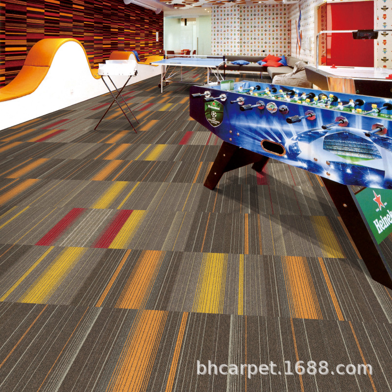 地毯桌球厅台球室办公室方块拼接满铺商用公司会议室写字楼沥青底