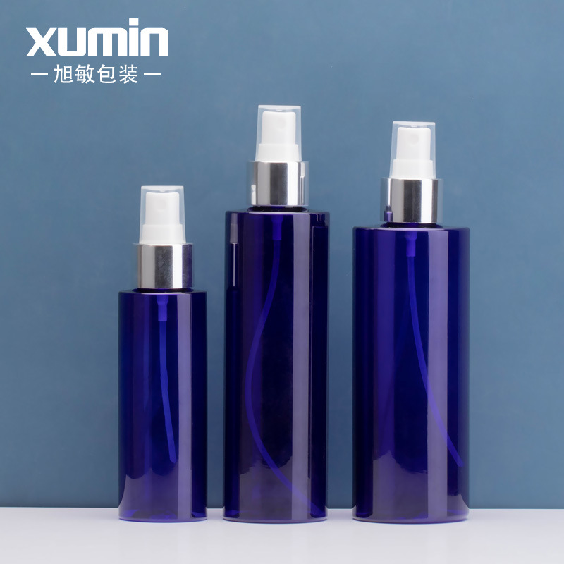 Botella de spray de 100ml en stock 200ml loción pura Tóner botella de spray de plástico botella de cuidado de la piel Xumin embalaje