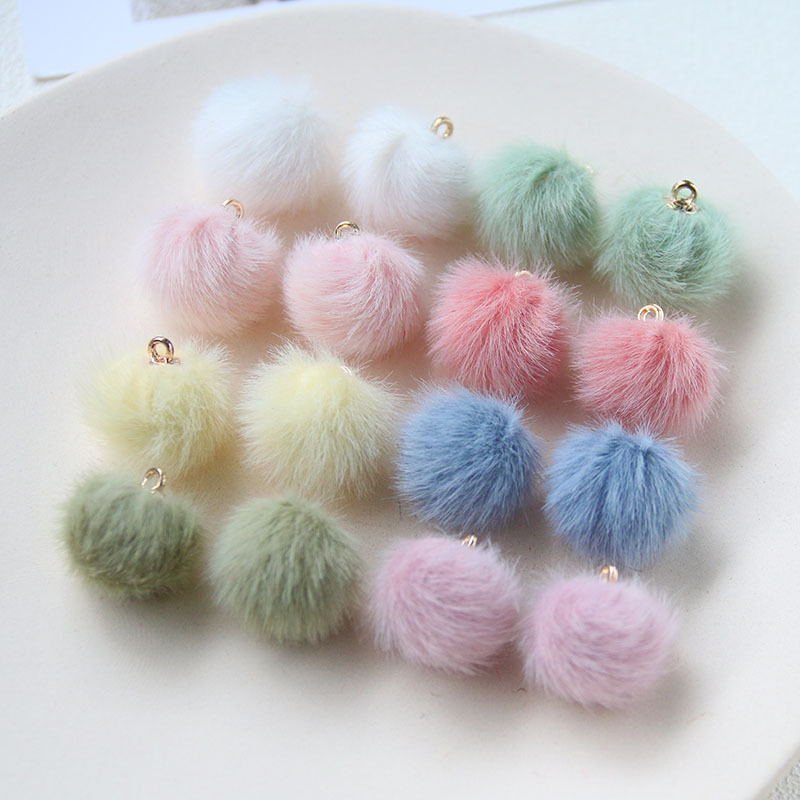 Multi-Color Optional Eight-Color Terry Plush Wool Ball Pendant Accessories Pendant DIY Handmade Earrings Jewelry Wholesale