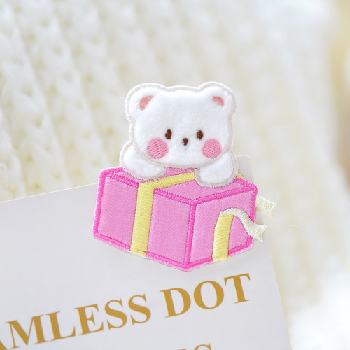 Bear Rabbit Couple Animal Embroidery Sticker Scarf DIY Hat Glove Decoration Down Jacket Patch Sticker Cute D3-4