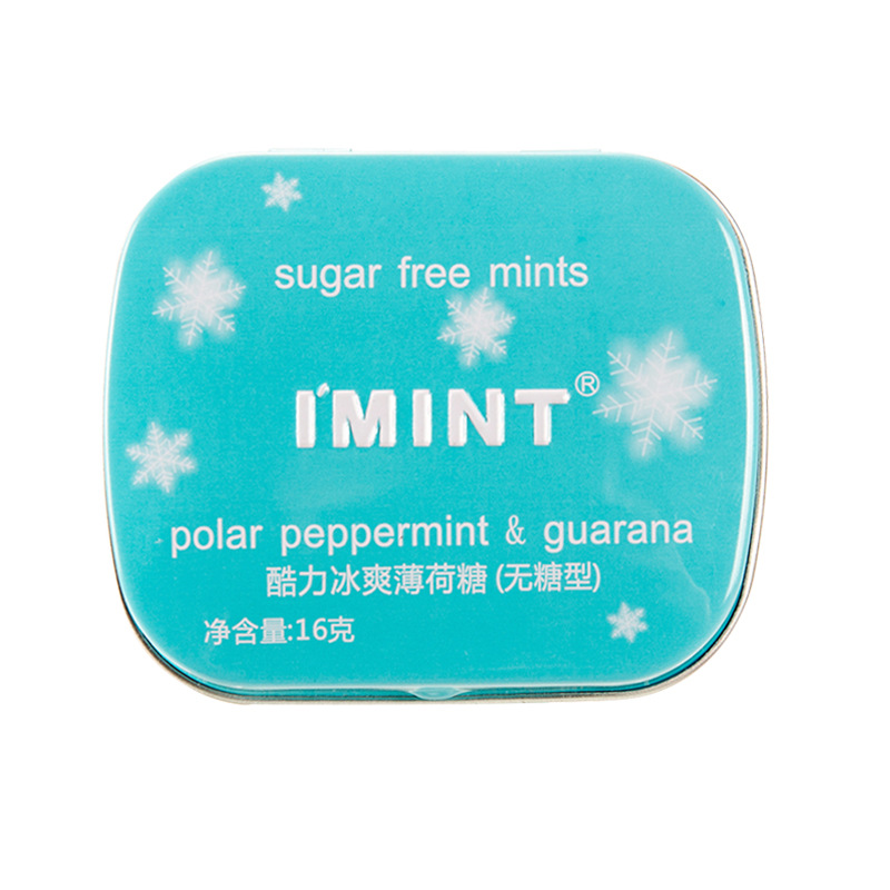 Sugar-free mints (I'MINT) 16 g, assorted fruit flavors, compact tin