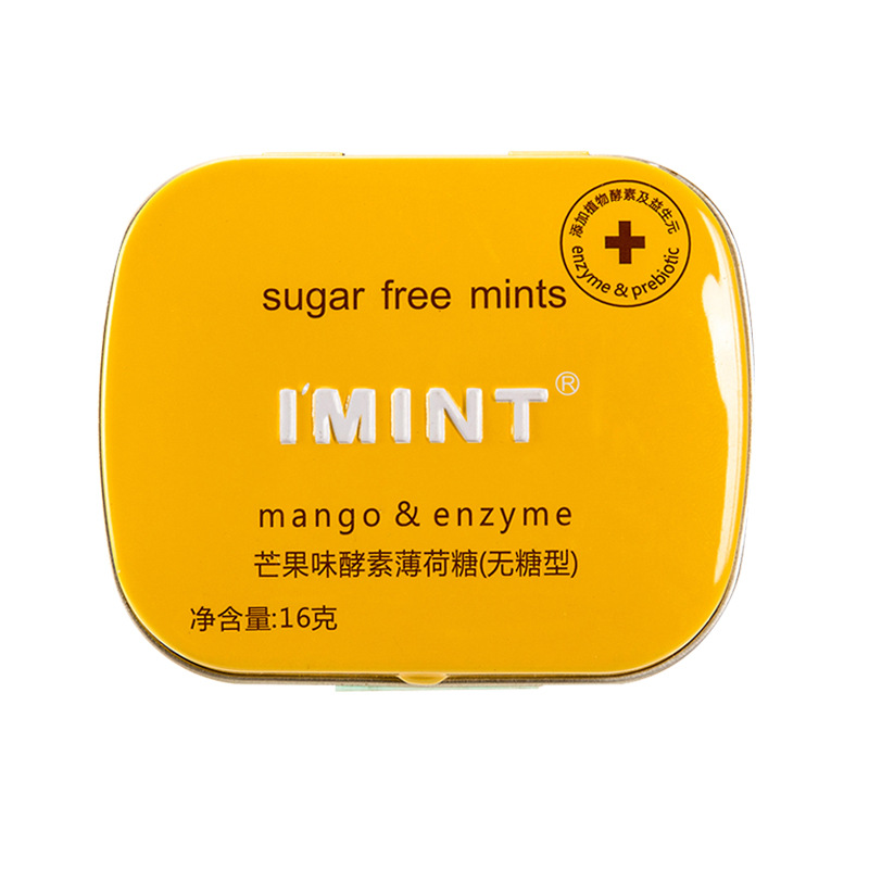 Sugar-free mints (I'MINT) 16 g, assorted fruit flavors, compact tin