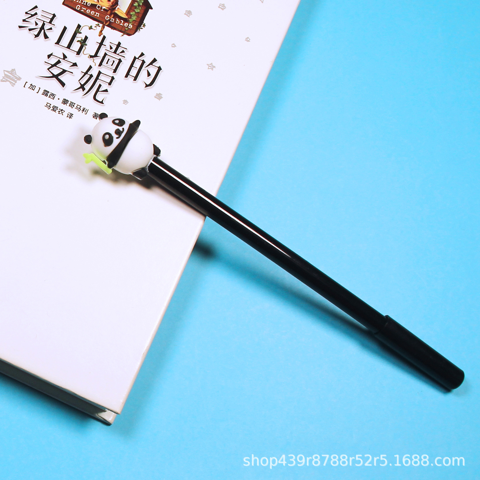 Corea del Sur creativo lindo dibujos animados Panda gel pluma negro agua pluma 0,5mm escuela estudiante suministros fábrica al por mayor