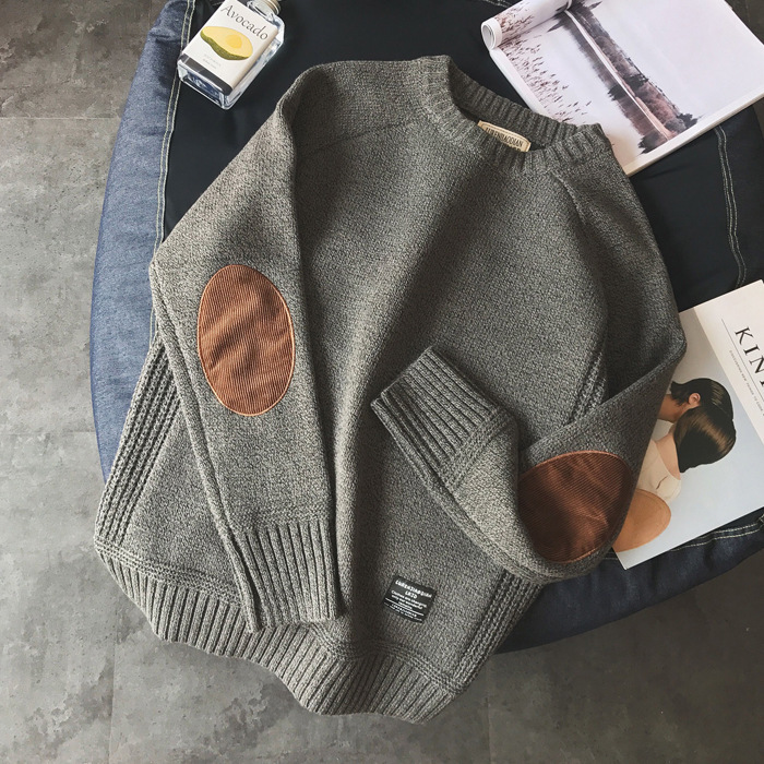 2026 Winter Thickened Men's Sweater Japanese Retro Round Neck Pullover Knitwear for Teenagers Autumn and Winter Student Knitted Sweater 2026 Winter Thickened Men's Sweater Japanese Retro Round Neck Pullover Knitwear for Teenagers Autumn and Winter Student Knitted Sweater