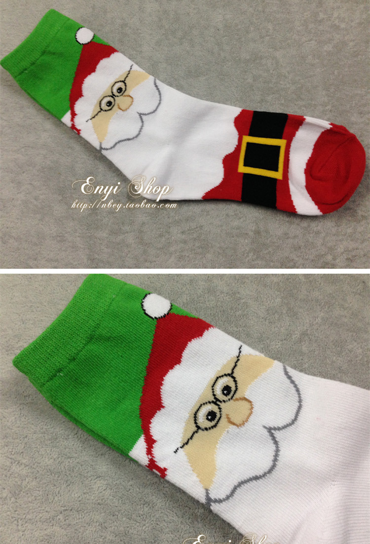 2015 calcetines de Navidad media pantorrilla adultos pareja calcetines de algodón jacquard Taobao regalo de dibujos animados fabricante