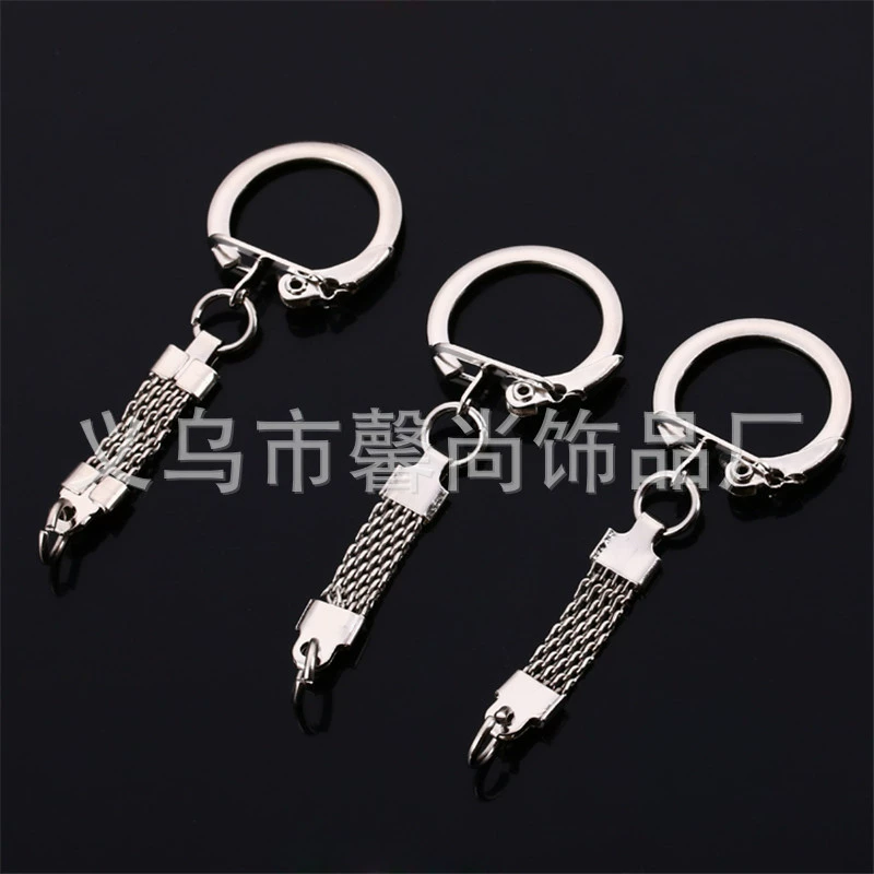Металлическое кольцо для ключей/Плоская сетчатая цепная застежка-лобстер/кольцо для ключей/металлическое кольцо для ключей/оптовая продажа фабрики