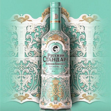 进口俄罗斯冬宫纪念版斯丹达伏特加 标准牌洋酒白酒烈酒500ml包邮