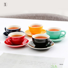 定制espresso意式陶瓷咖啡杯碟套装印logo欧式卡布奇诺咖啡杯套装