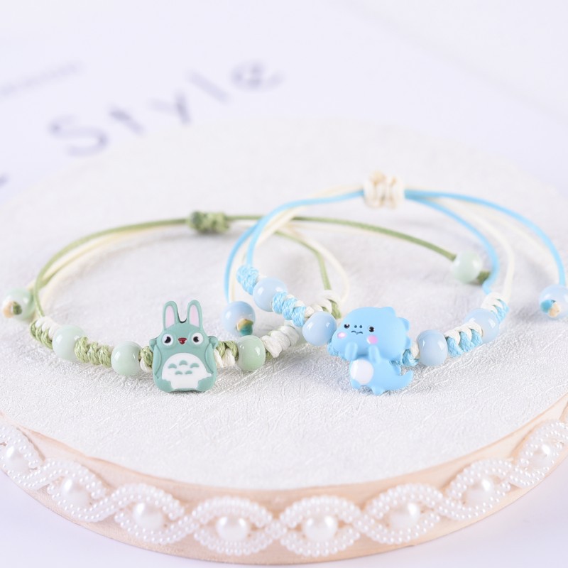 Vòng tay hoạt hình mới 2025 quà tặng nữ sinh phong cách Hàn Quốc đơn giản đồ trang sức gốm sứ Cảnh Đức Trấn bán buôn
