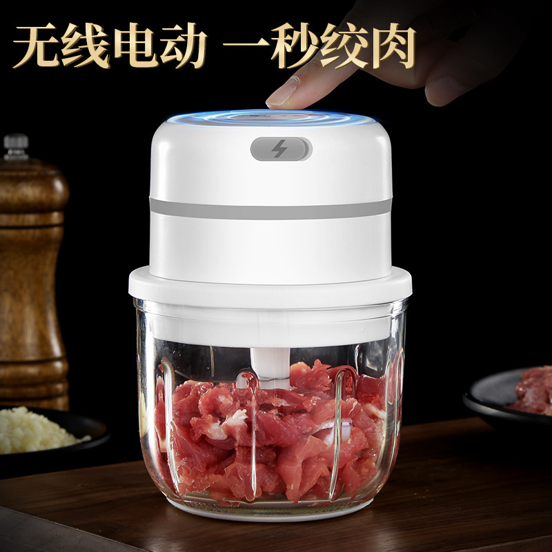 Electric meat grinder household stainless steel multi-function meat grinder stuffing stirring cooking machine meat grinder small meat grinder