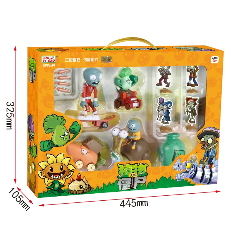 Подлинная наборы Plants vs. Zombies, игрушка, большой набор, подарочная коробка для мальчиков, кукла для детей, полный набор, подарок на день рождения