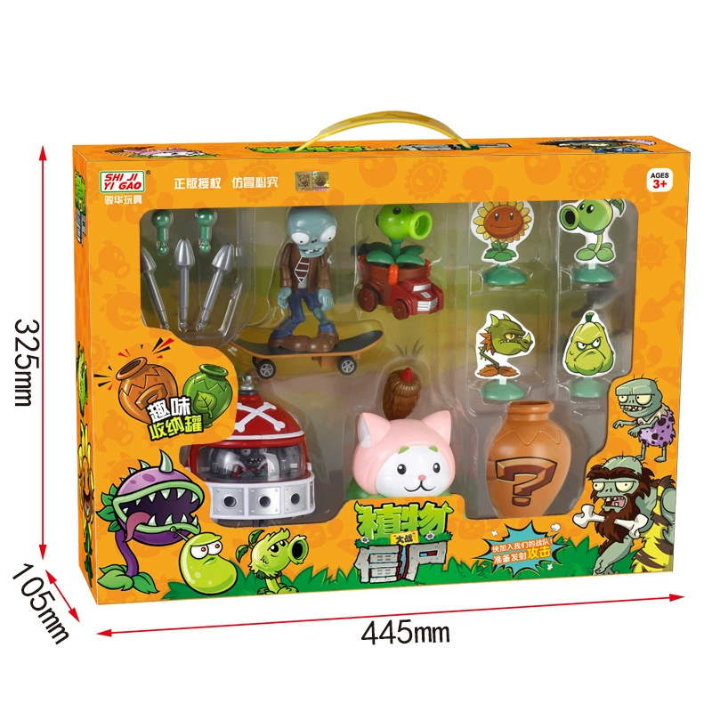Подлинная наборы Plants vs. Zombies, игрушка, большой набор, подарочная коробка для мальчиков, кукла для детей, полный набор, подарок на день рождения