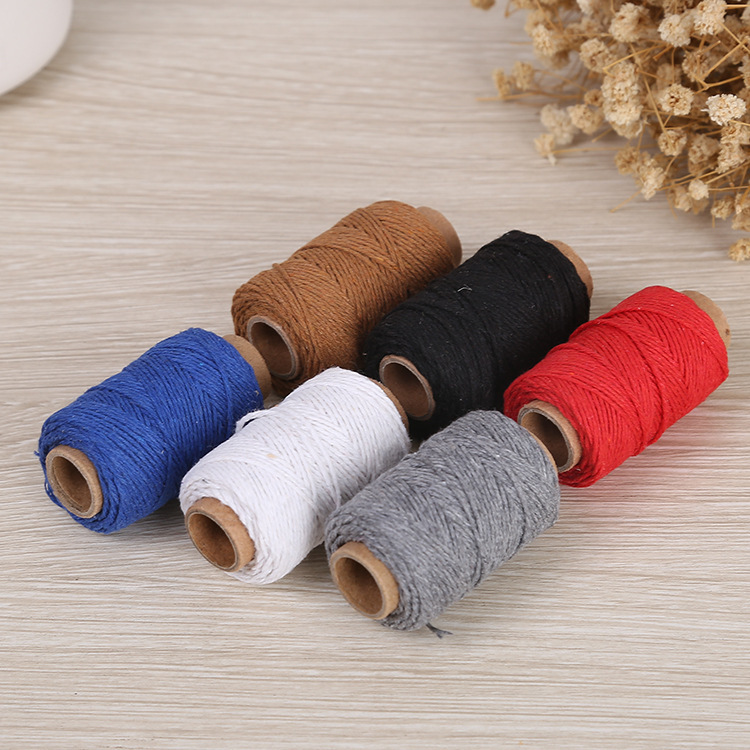 In stock colorful cotton yarn combined cotton thread rope clothing tag handmade decorative textile DIY sausage cotton thread wholesale