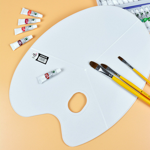 Art oval palette three-line palette gouache paint palette plastic palette box paint palette