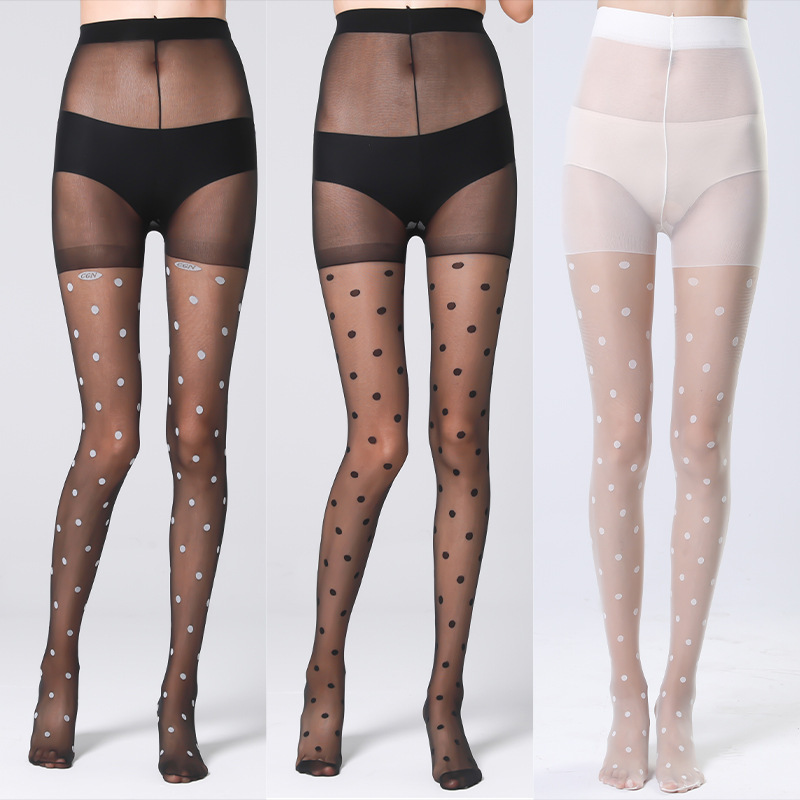 Shifeng Black Large Polka Dot Stockings for Women, Thin Summer and Autumn Black Stockings, Snag-Resistant, Ultra-Thin, Sexy Large Polka Dot, Butt-Lifting Shifeng Black Large Polka Dot Stockings for Women, Thin Summer and Autumn Black Stockings, Snag-Resistant, Ultra-Thin, Sexy Large Polka Dot, Butt-Lifting