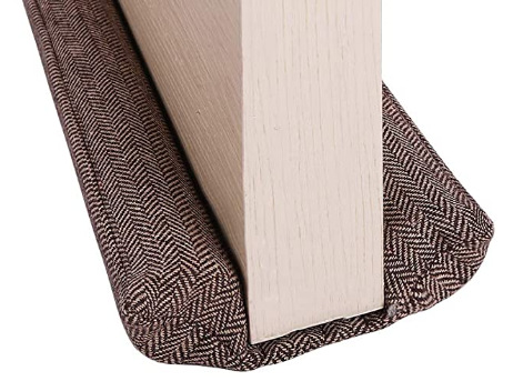 Bolsa de tela de costura apretada de tela de aire y aislamiento de polvo tira de parada de la puerta tira de patrón de puerta a prueba de viento gris Puerta de dormitorio de tela tira de sellado