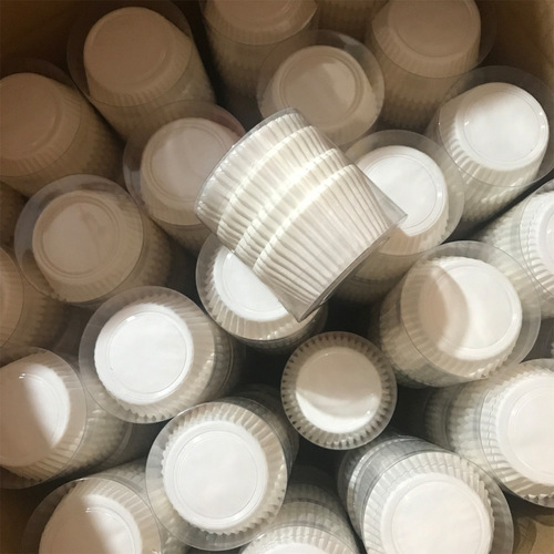Manufacturer wholesale pure white cake cup 100 tube high temperature resistant food grade greaseproof paper baking paper tray