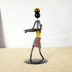 New metal creative crafts iron man shape creative candle holder bar restaurant romantic candlelight dinner decorations